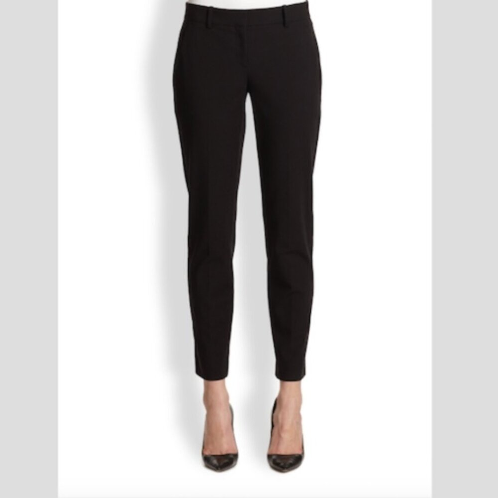 Theory Testra Wool-Stretch Classic Crop Pants